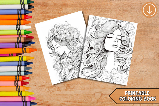 FEMME Mindfulness Coloring Pages V2 – Printable Adult Coloring Book